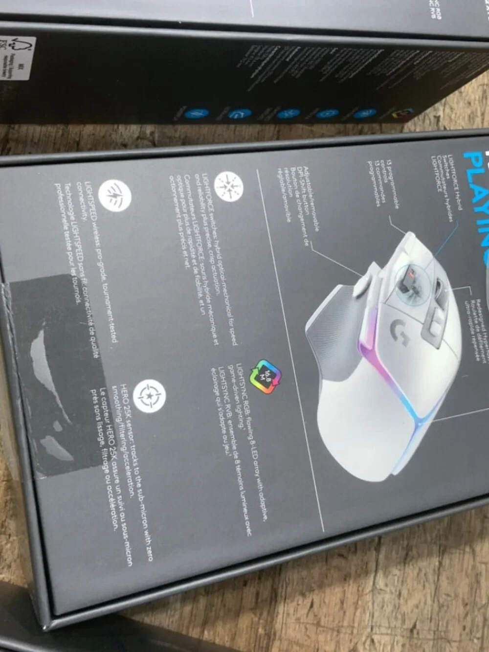 Logitech G502 X PLUS Wireless RGB Gaming Mouse White